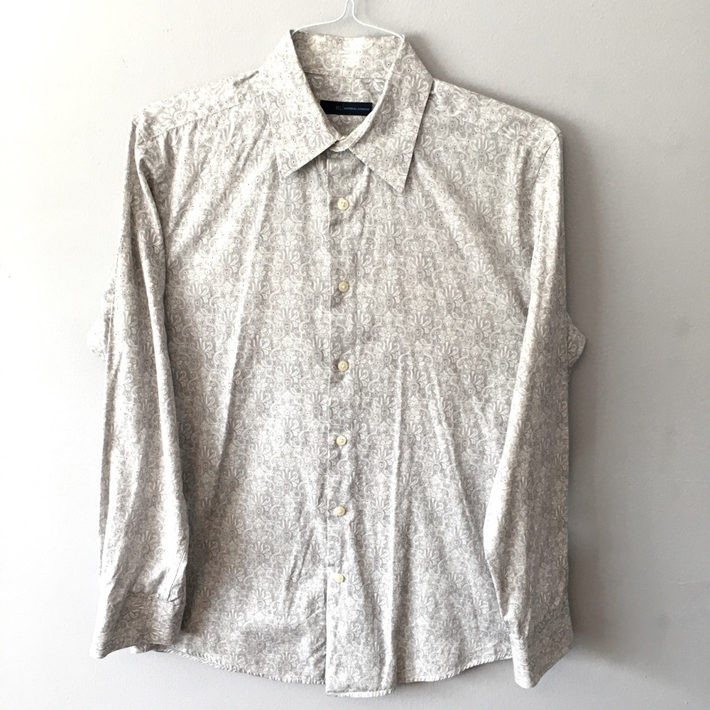 Material London Vintage Paisley Long Sleeved Men's Shirt